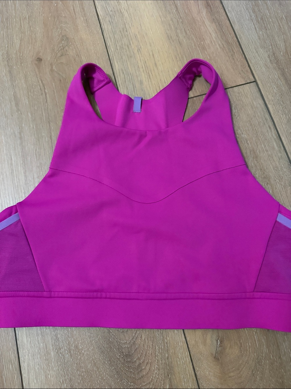 Brooks Women's High-Neck Sports Bra — Fuchsia Pink - Picture 2 of 5